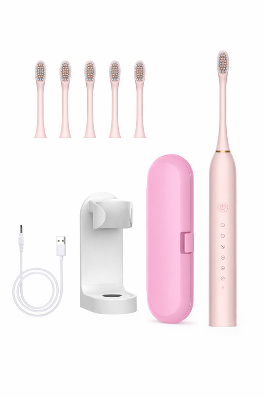 Electric Toothbrush – Rechargeable with 4 Brush Heads and Travel Case | ORAVIA