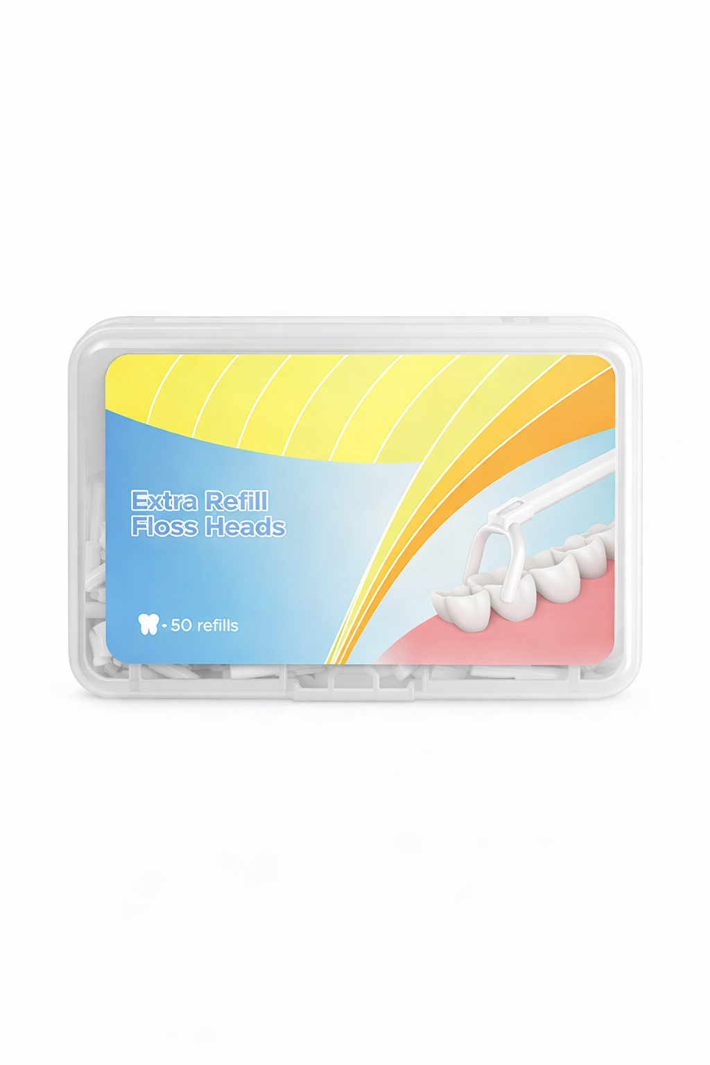 Replaceable Floss Heads ( White) - 50 Pack